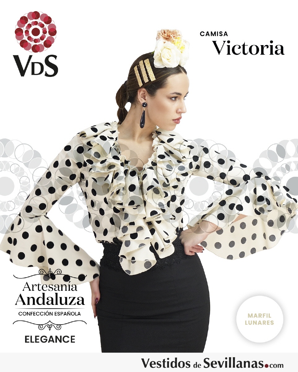 Camisa VICTORIA, Strech Lunares Terciopelo_3col