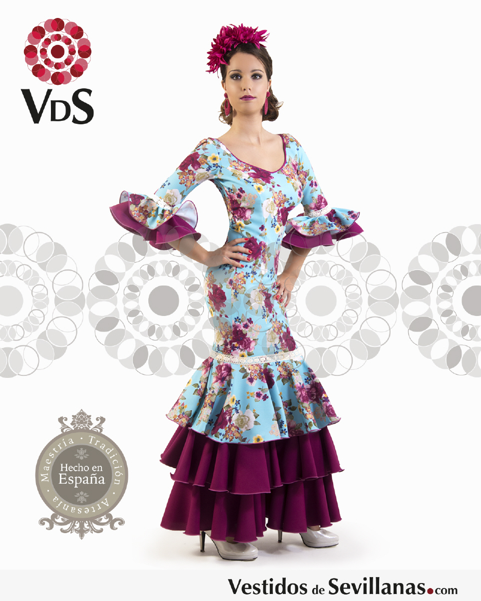 Trajes de flamenca flores