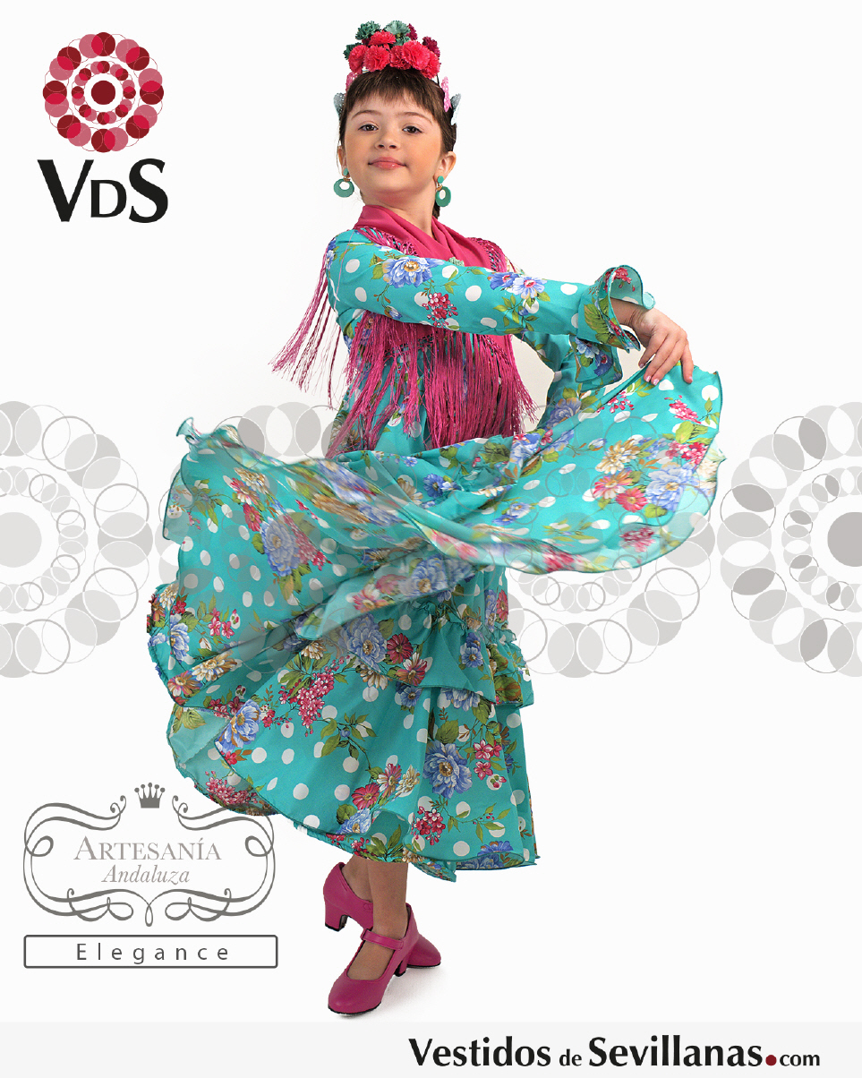 Trajes de flamenca largos para ni&ntilde;a