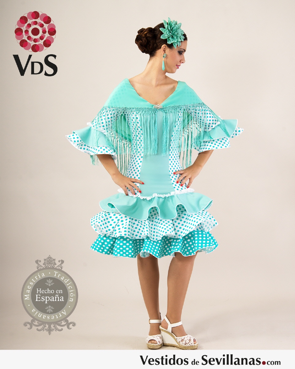 Traje de Flamenca M&aacute;laga corto C/Manga (T.48)_3col
