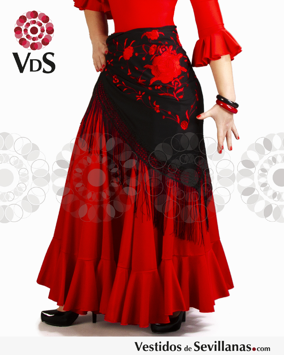 Mant&oacute;n baile flamenco