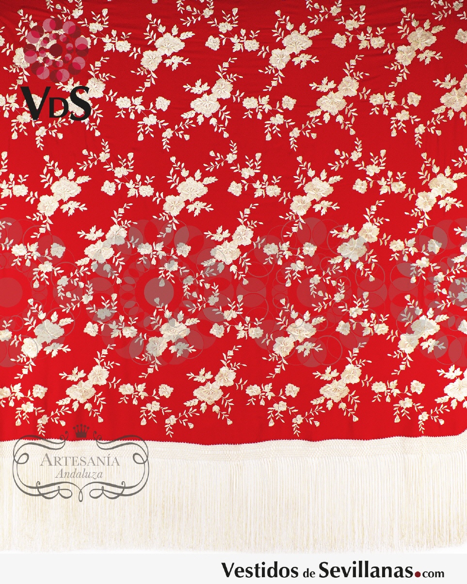 Mant&oacute;n Cuadrado TRIANA Hilo de seda_3col