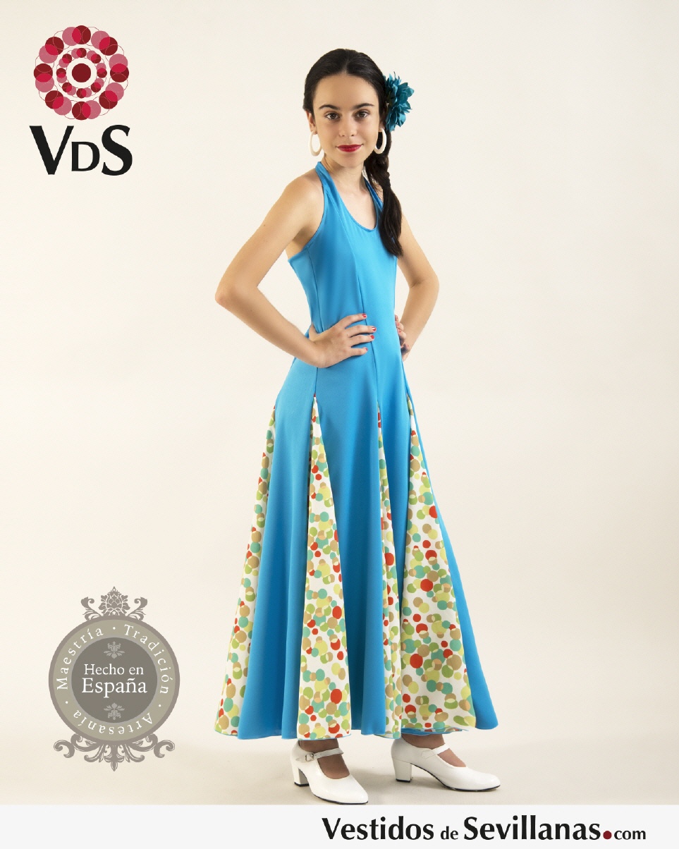 Traje de baile Ni&ntilde;a BARAS anudado al cuello_3col